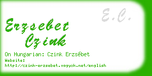 erzsebet czink business card