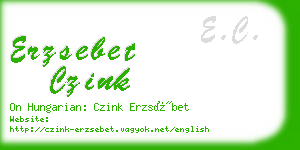 erzsebet czink business card